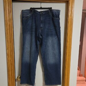 The Foundry Supply Co. Relaxed Fit Dark Blue Jeans